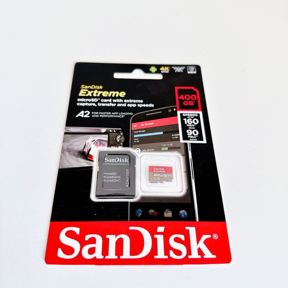 SANDISK EXTREME 400 GB MICROSD CARD WITH EXTREME CAPTURE, TRANSFER AND APP SPEED - Picture 2 of 10